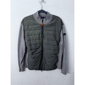 OSU womens Full-Zip Puffer Jacket Gray & Green Size 2XL